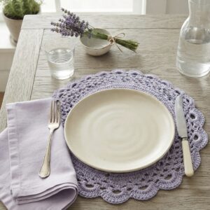 The Lavender Mist Hand-Crocheted Placemat