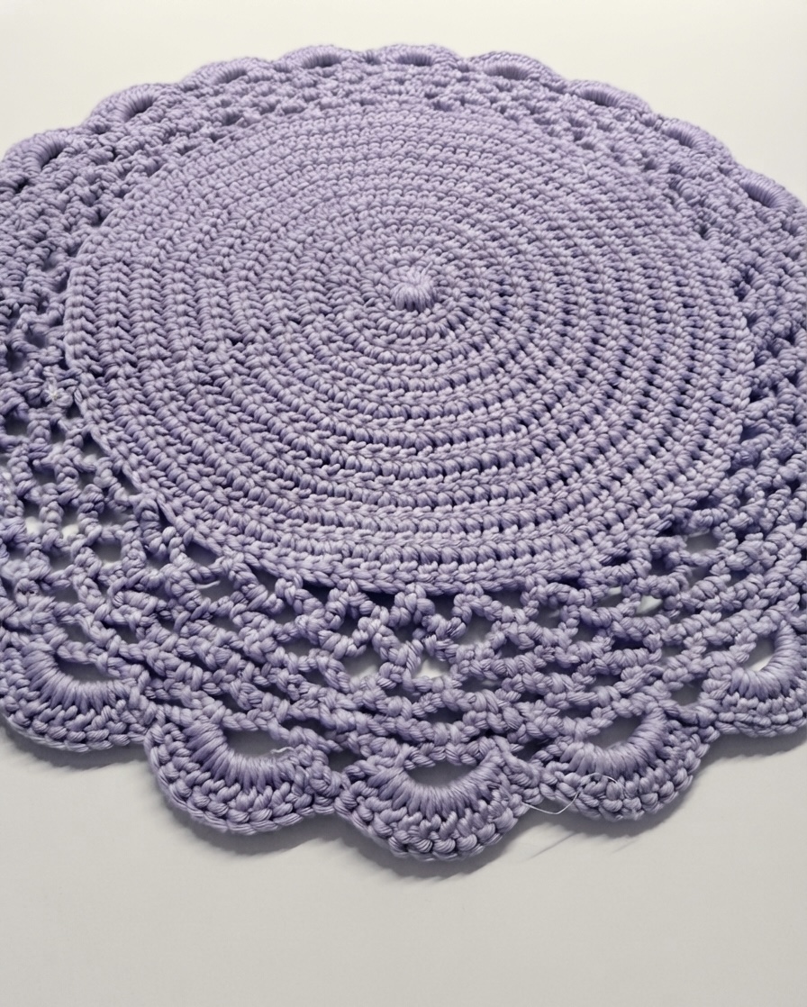 The Lavender Mist Hand-Crocheted Placemat - Image 3
