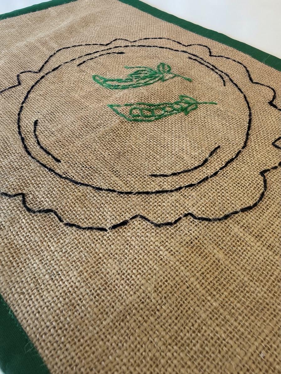 The Garden Peas Jute Placemat - Image 3