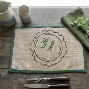 The Garden Peas Jute Placemat