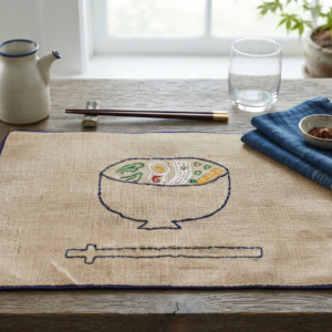 The Ramen Bowl Jute Placemat