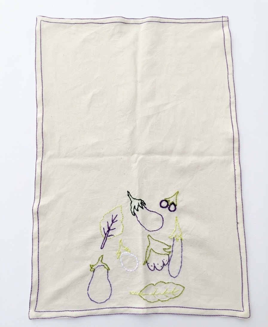 The Aubergine Harvest Tea Towel - Image 2