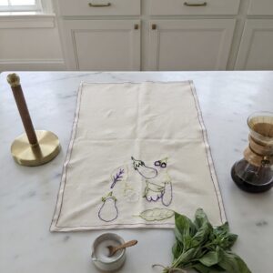 The Aubergine Harvest Tea Towel