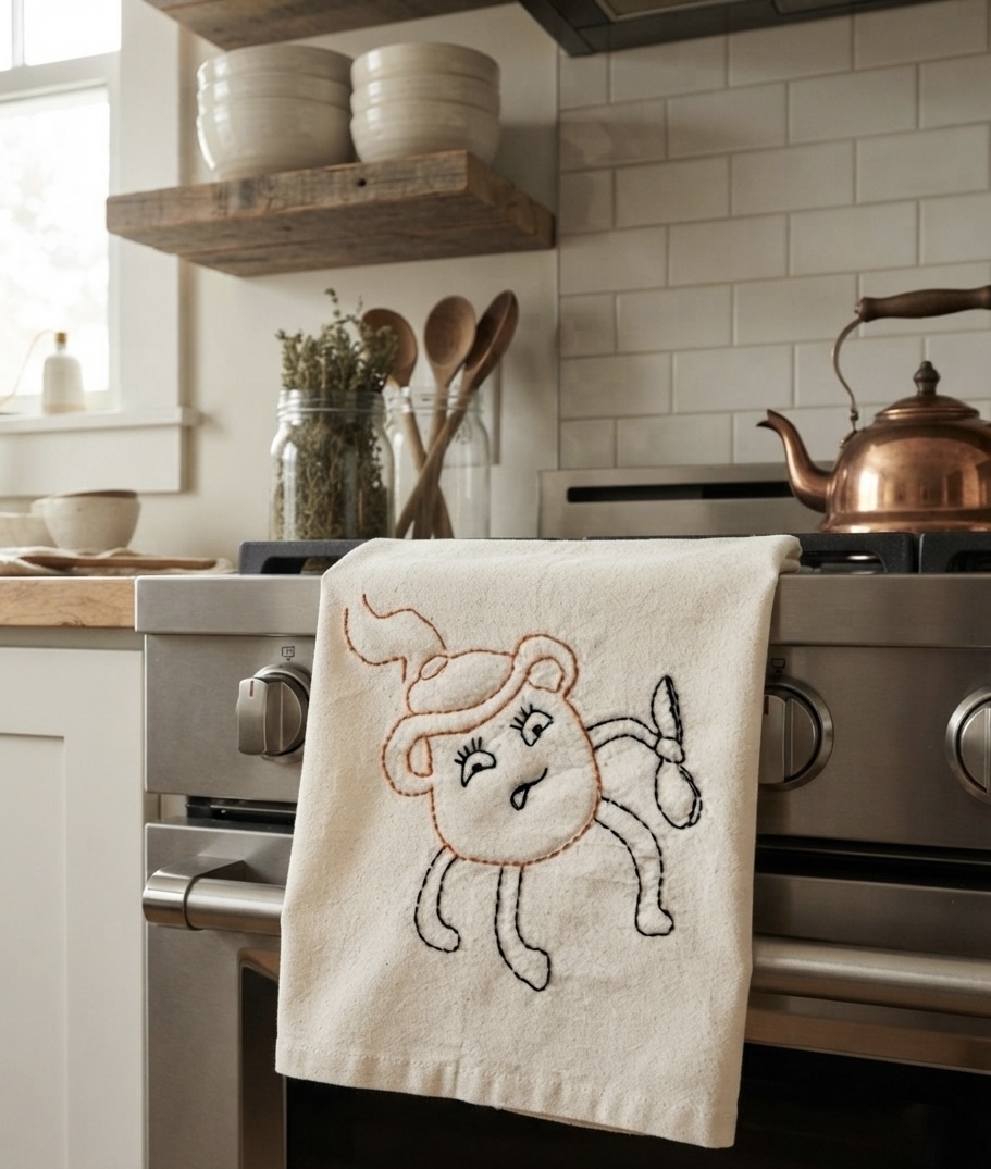 The Dancing Teapot Tea Towel