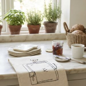 The Midnight Toast Tea Towel