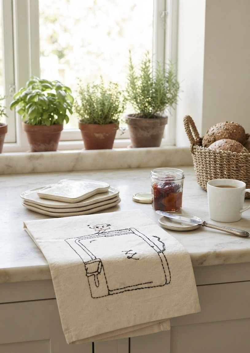 The Midnight Toast Tea Towel