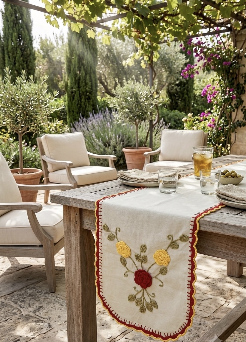 The Blooming Rose Table Runner