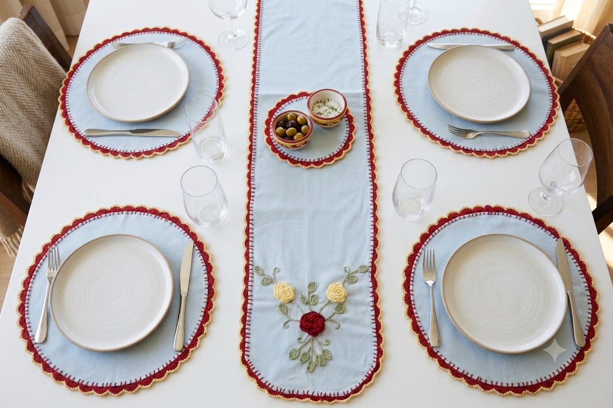 The Blooming Rose Table Runner - Image 4