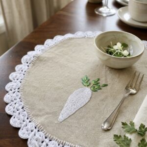 The Root Harvest Embroidered Placemat