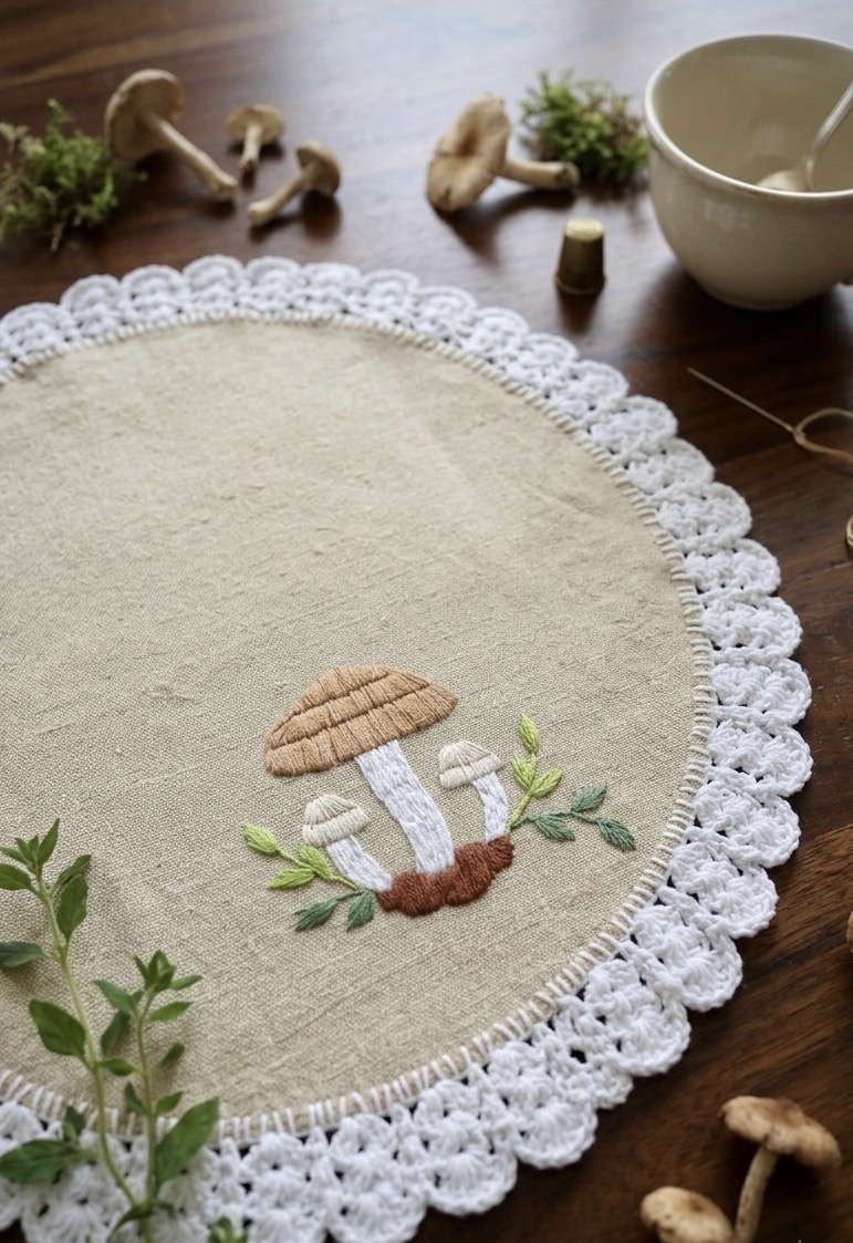 The Forest Forage Embroidered Placemat