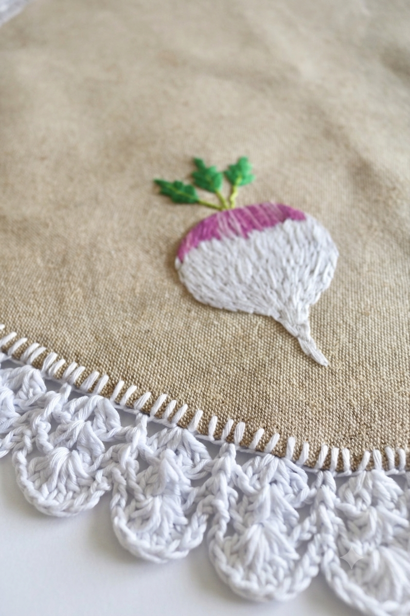 The Garden Harvest Embroidered Placemat