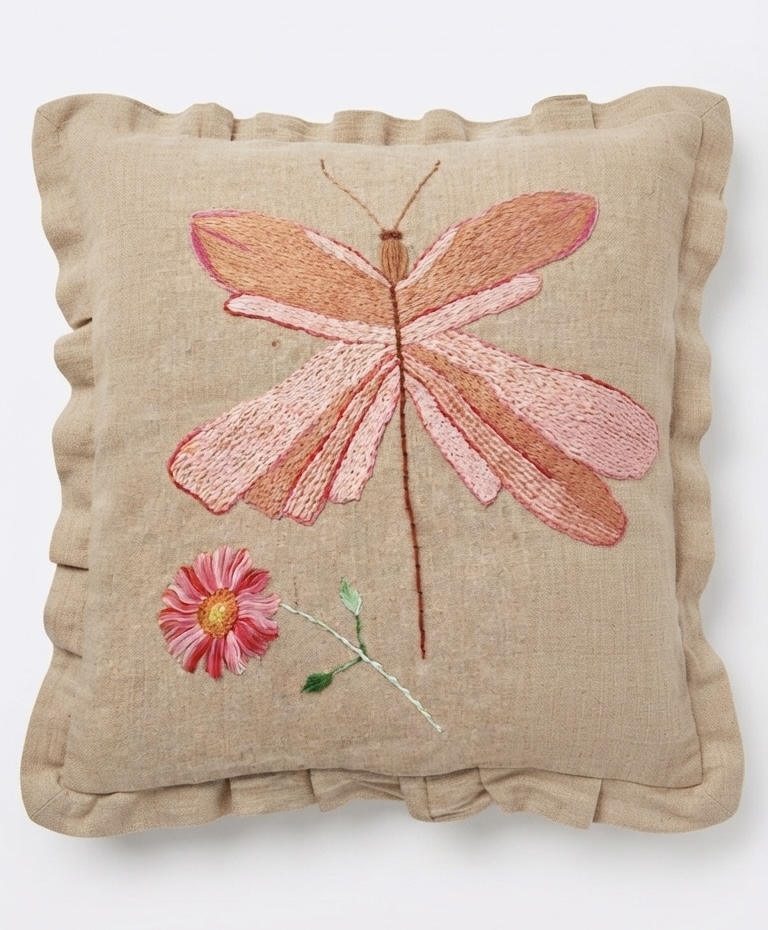 The Winged Blossom Cushion Cover - Image 2