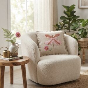 The Winged Blossom Cushion Cover
