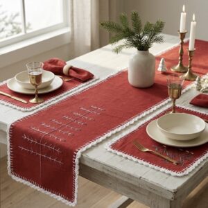 The Festive Red Jute Table Runner